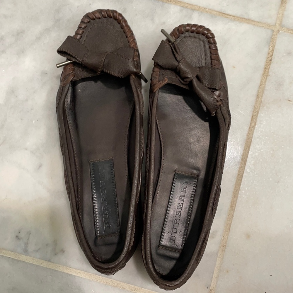 Burberry Women’s Leather Ireland Ballerina Flats, Moccasin-Style, **SIZE 38.5**